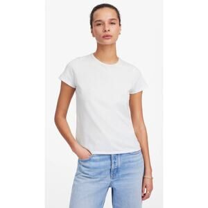 Madewell | NWT Essential Slim Tee Lightweight Cotton White | Sz XXS